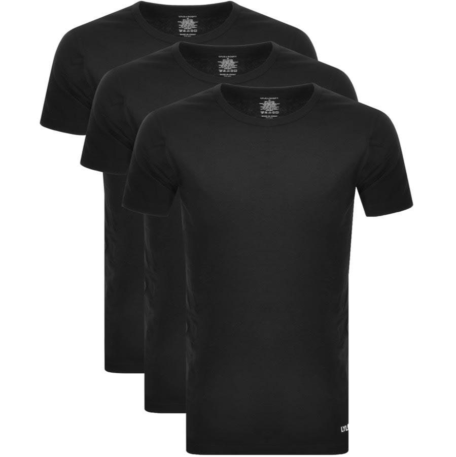 Alternative Image for ProductLyle And Scott Three Pack T Shirts Black1